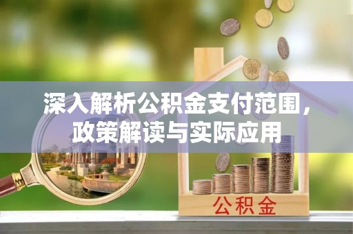 东坑深入解析公积金支付范围，政策解读与实际应用